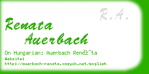 renata auerbach business card